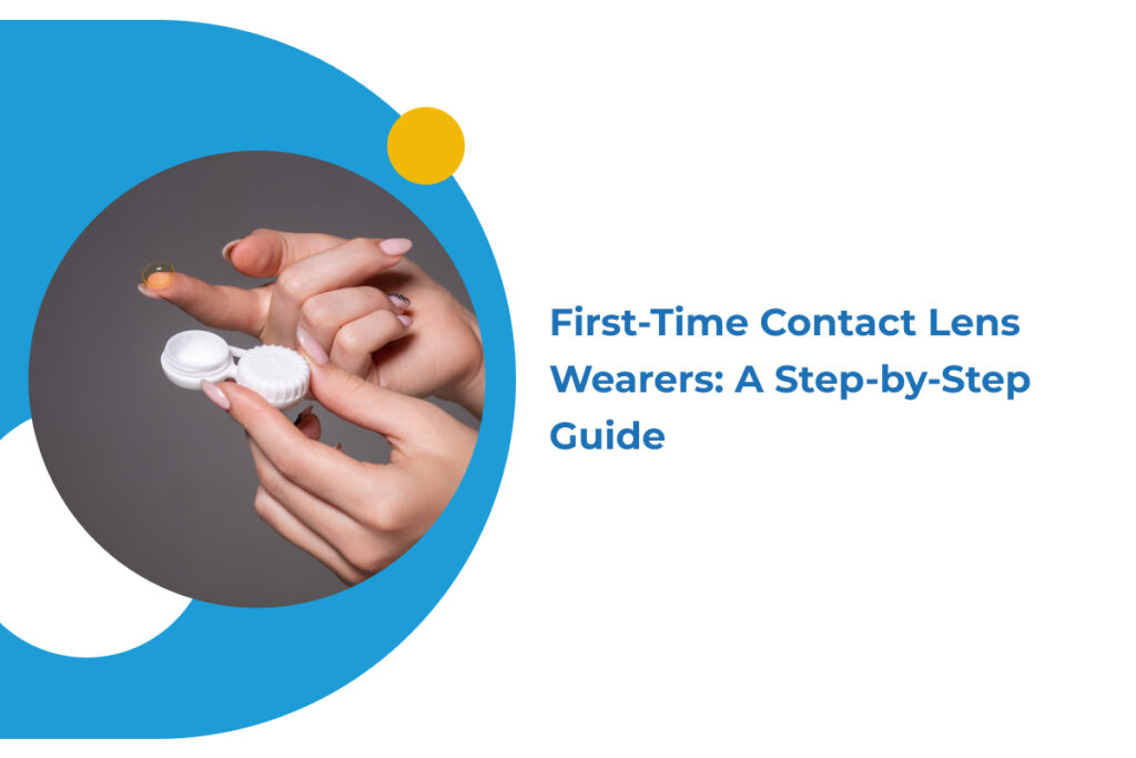 A hand holds out contact lenses and their case towards the reader. Northland Eye Care is ready to help you try out contact lenses and keep your eyes healthy for the years to come.